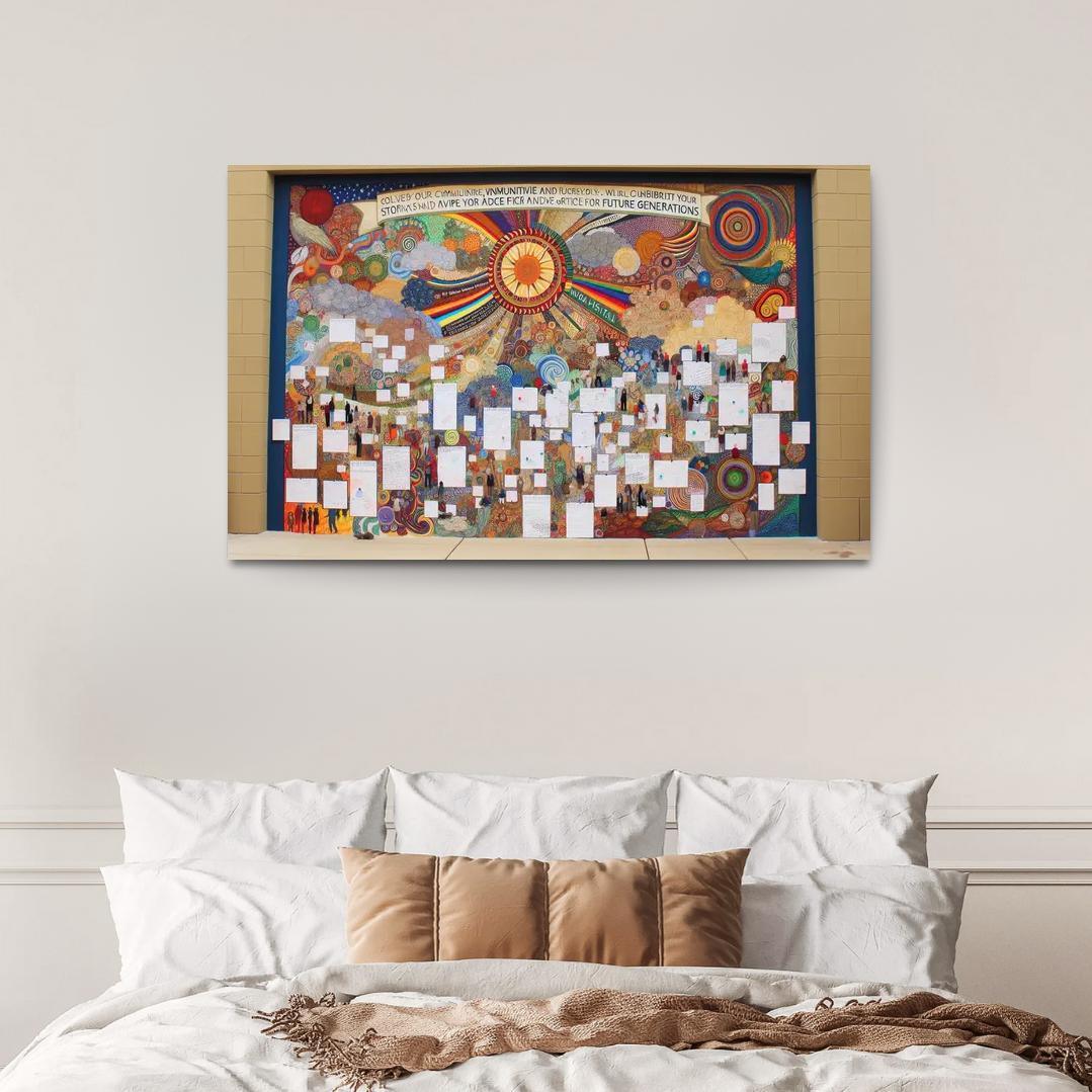 Intergenerational Wisdom Connecting the Young and the Old 1 Piece HD Canvas Wall Art-Original Frame