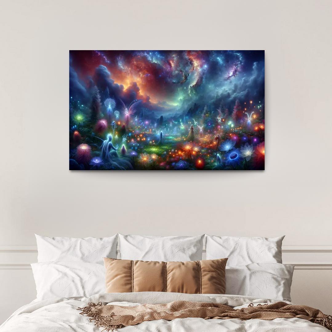 The Nebula Gardens 1 Piece HD Canvas Wall Art-Original Frame
