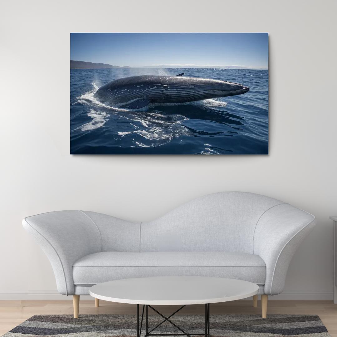 The Enigmatic Blue Whale The Largest Creature On Earth Custom Paintings Frame
