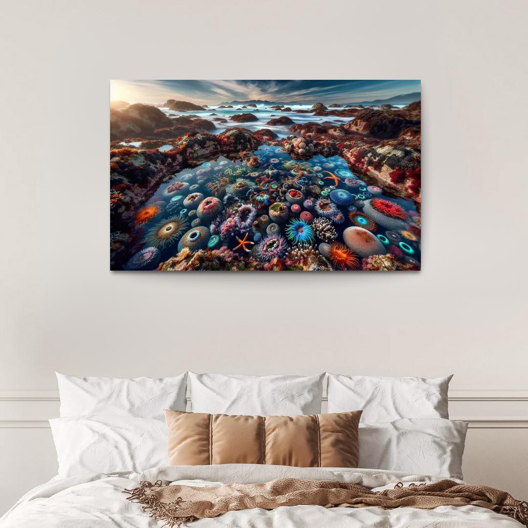 Tidal Pool Haven Nature's Aquatic Wonders Abstract Paintings Frame