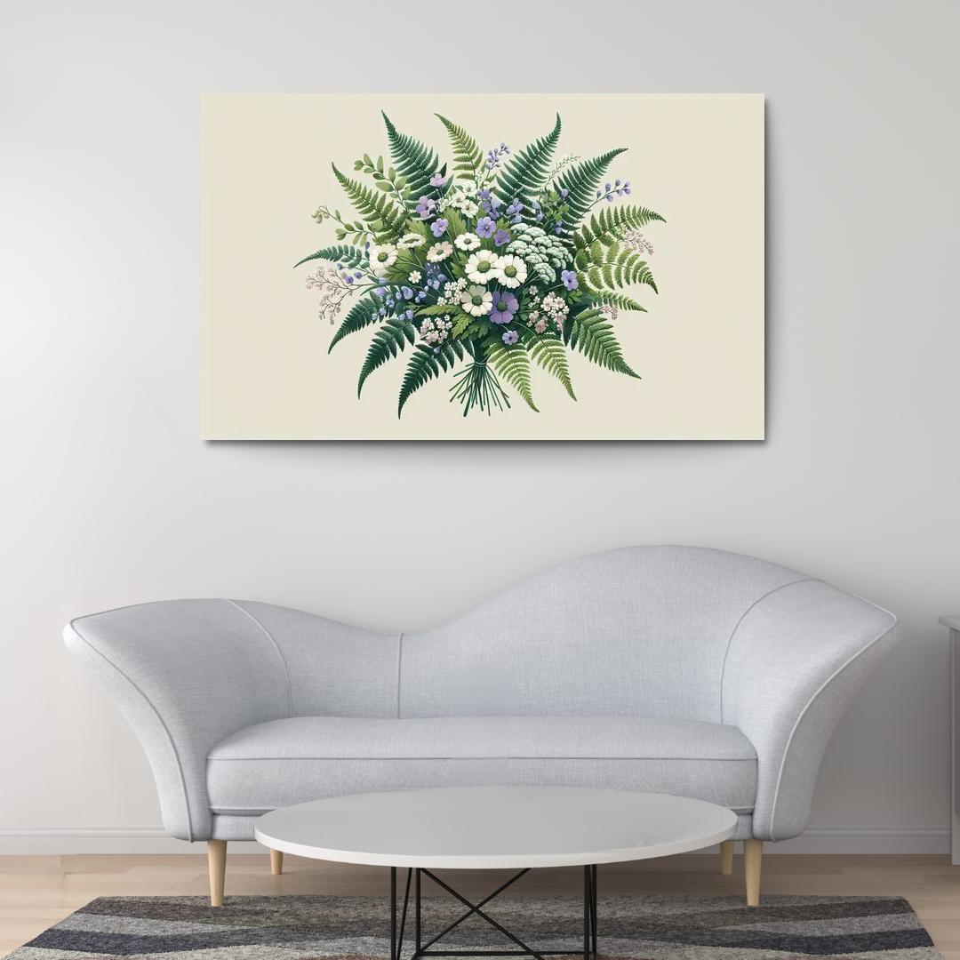 Enchanted Forest Blooms A Woodland Bouquet 1 Piece HD Canvas Wall Art-Original Frame