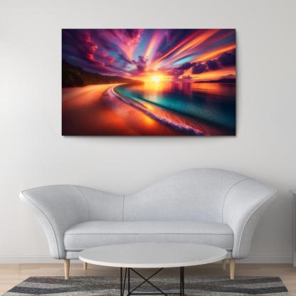 Sunrise Beach A New Day's Awakening Custom Paintings Frame