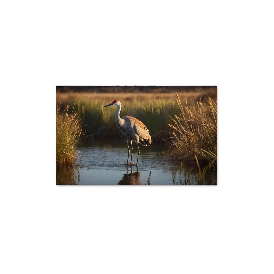 The Elegant Sandhill Crane Dancer Of The Marsh Canvas Paintings Frame