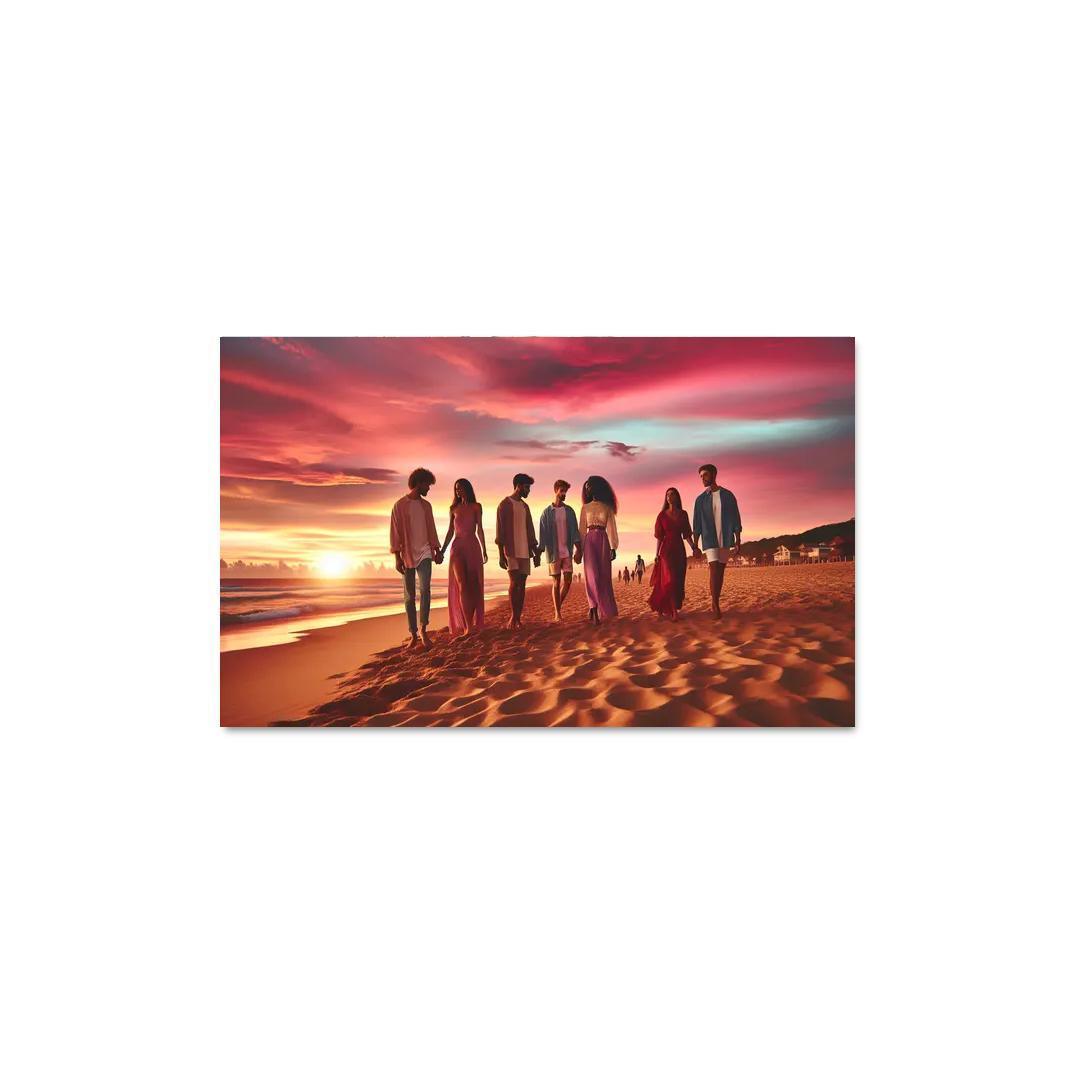 Sunset Shores A Romantic Haven Custom Paintings Frame