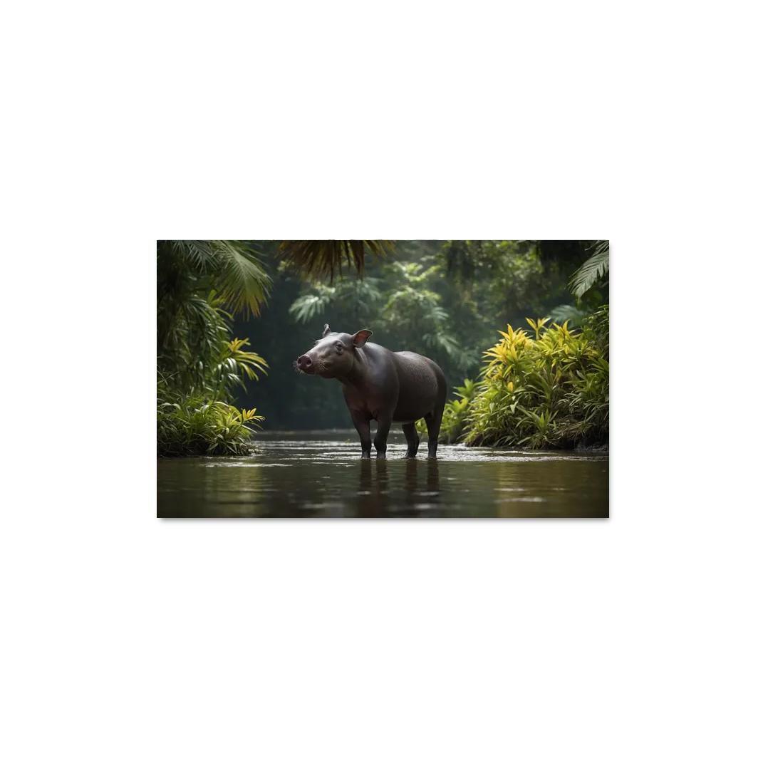 The Playful Baird's Tapir In The Rainforest Framed Paintings