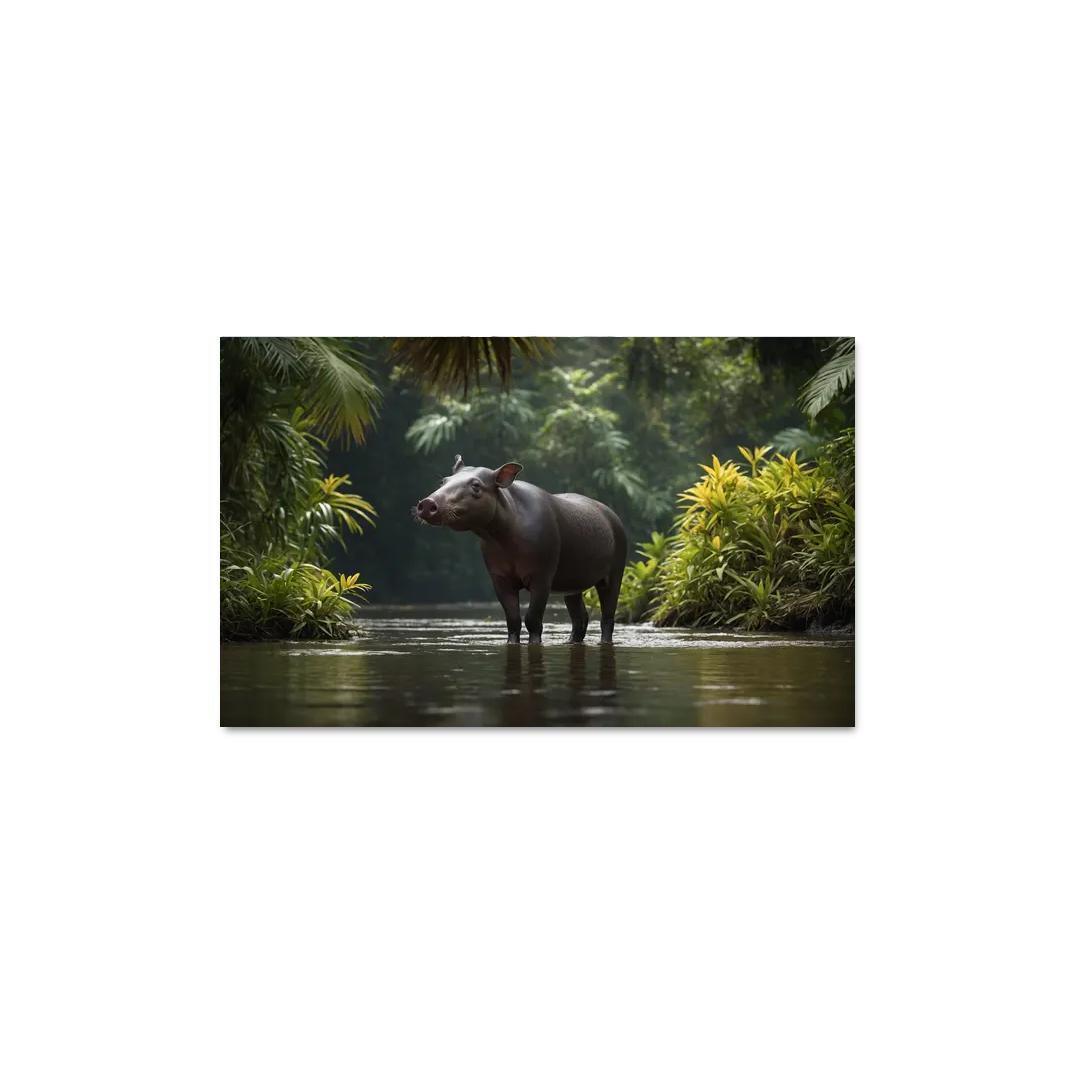 The Playful Baird's Tapir In The Rainforest Framed Paintings