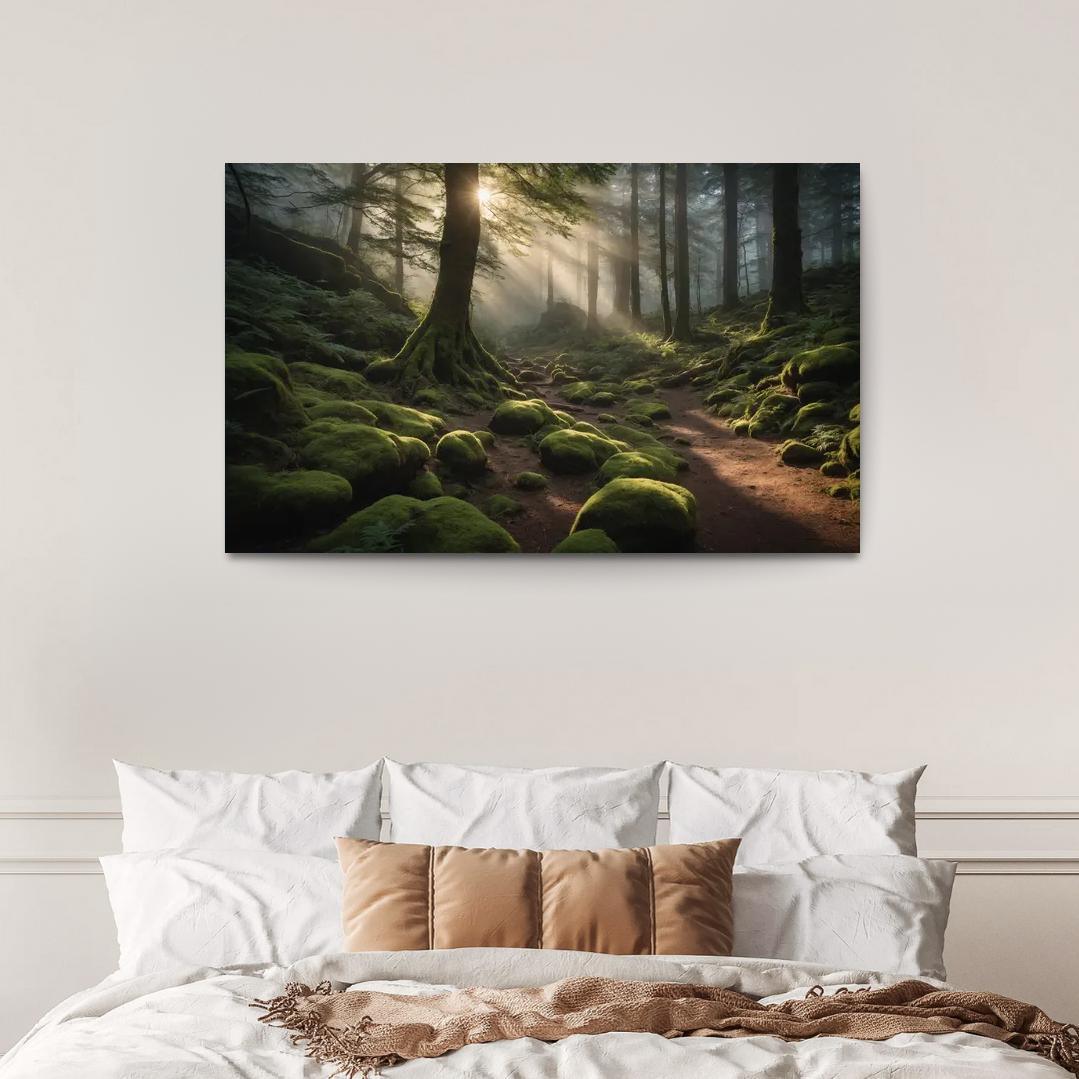 Ethereal Glow Of Misty Forest Trails Art Trends