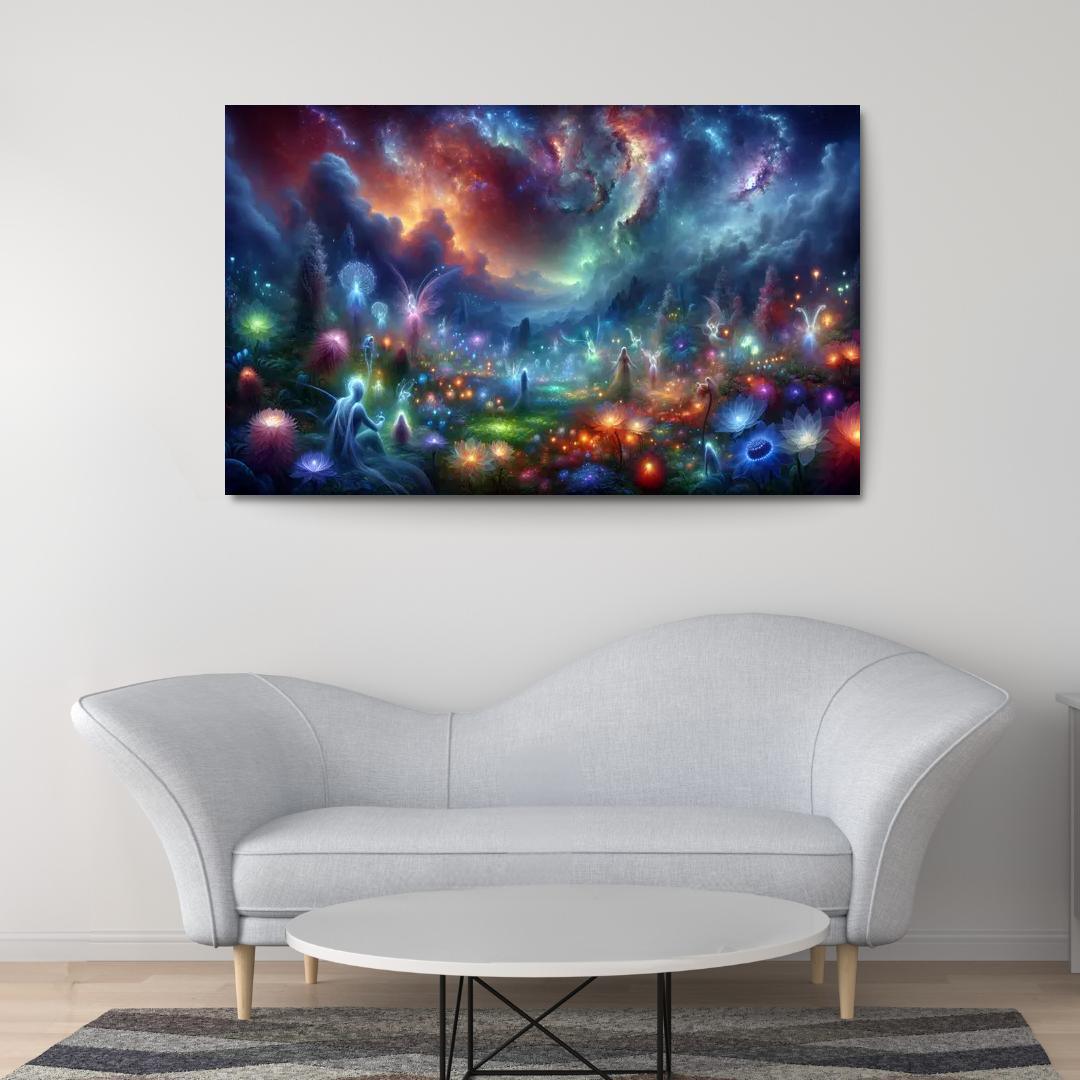 The Nebula Gardens 1 Piece HD Canvas Wall Art-Original Frame