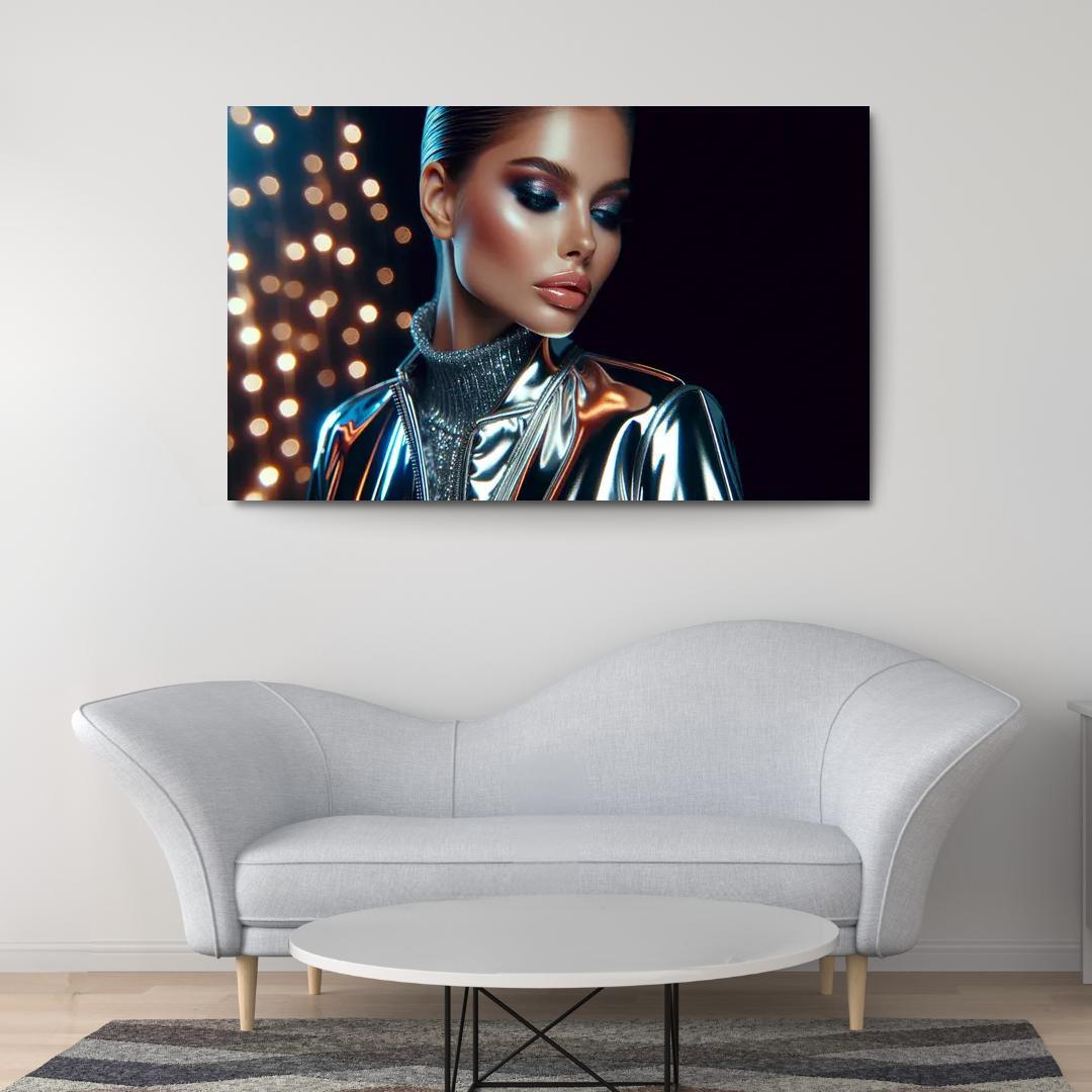 Reflective Surfaces Metallic And Glossy Textures Multi-panel Paintings