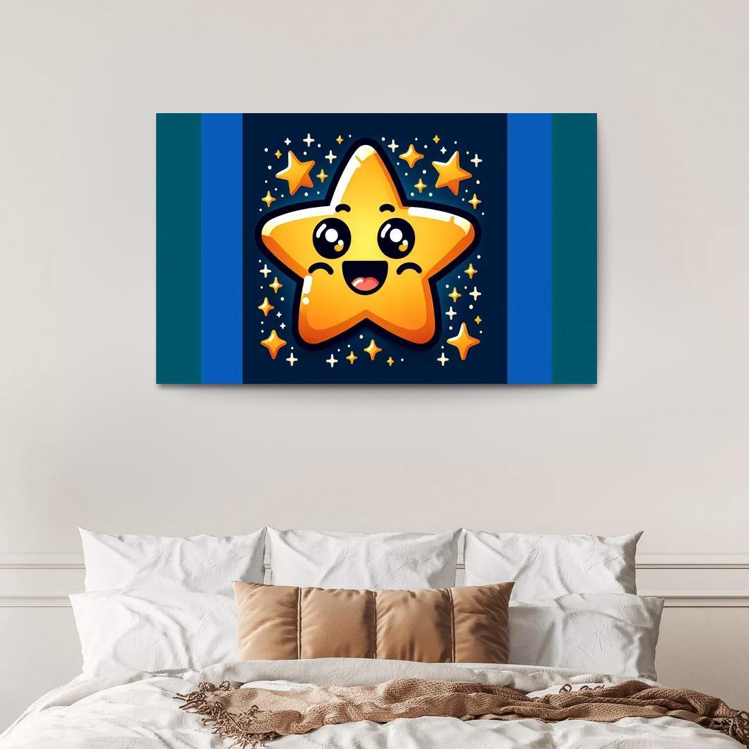 Sparkly Star - Nighttime Magic Framed Paintings
