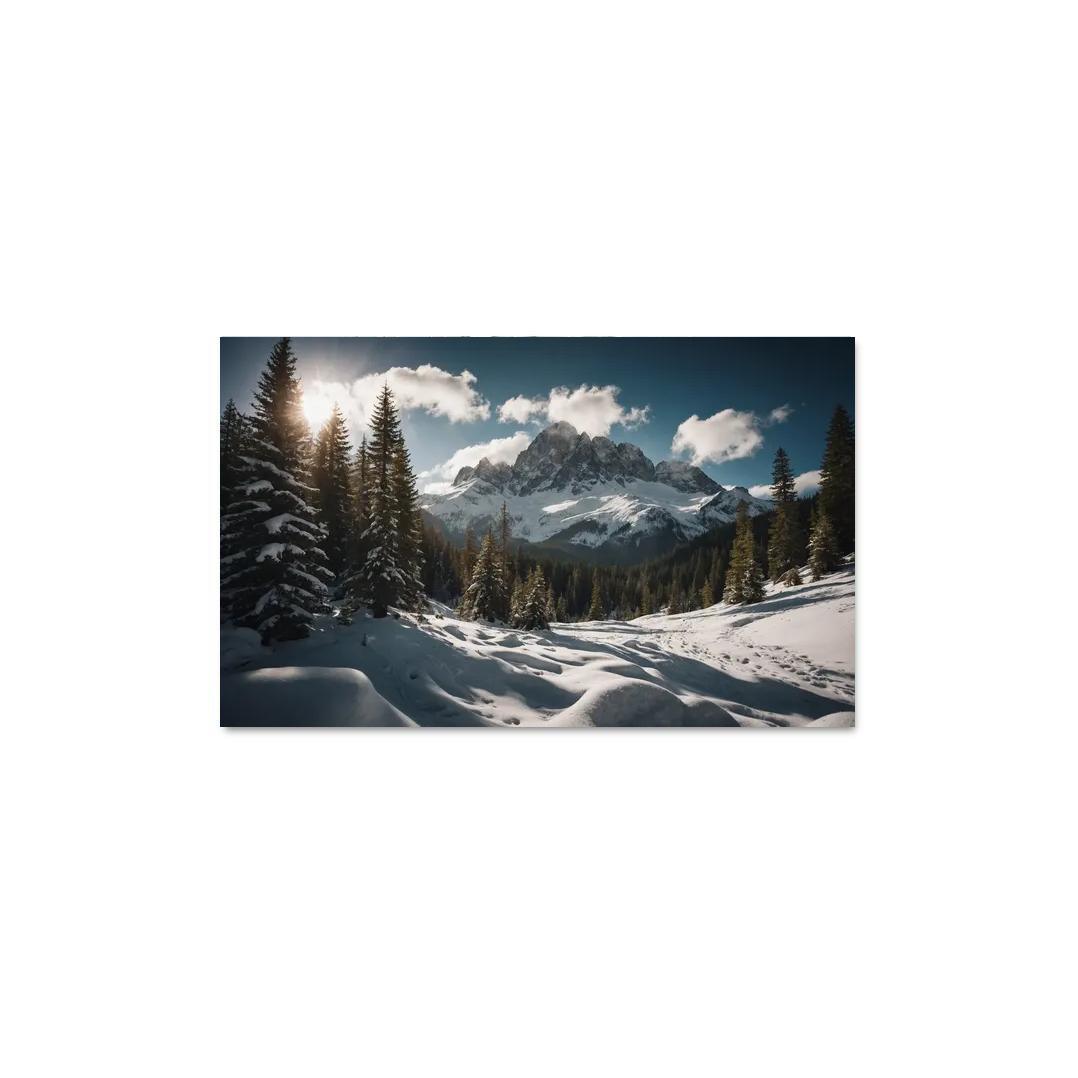 The Serene Peaks Of Snowy Mountain Range Multi-panel Paintings