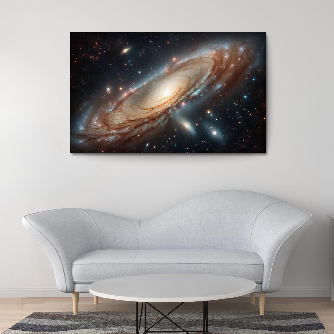 The Striking Features Of The Andromeda Galaxy Abstract Paintings Frame