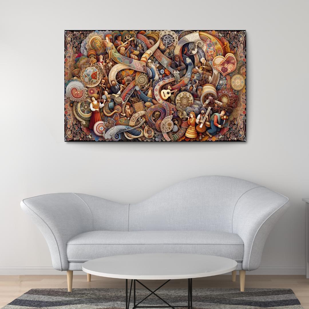 Threads Of Heritage Celebrating Cultural Diversity Multi-panel Paintings