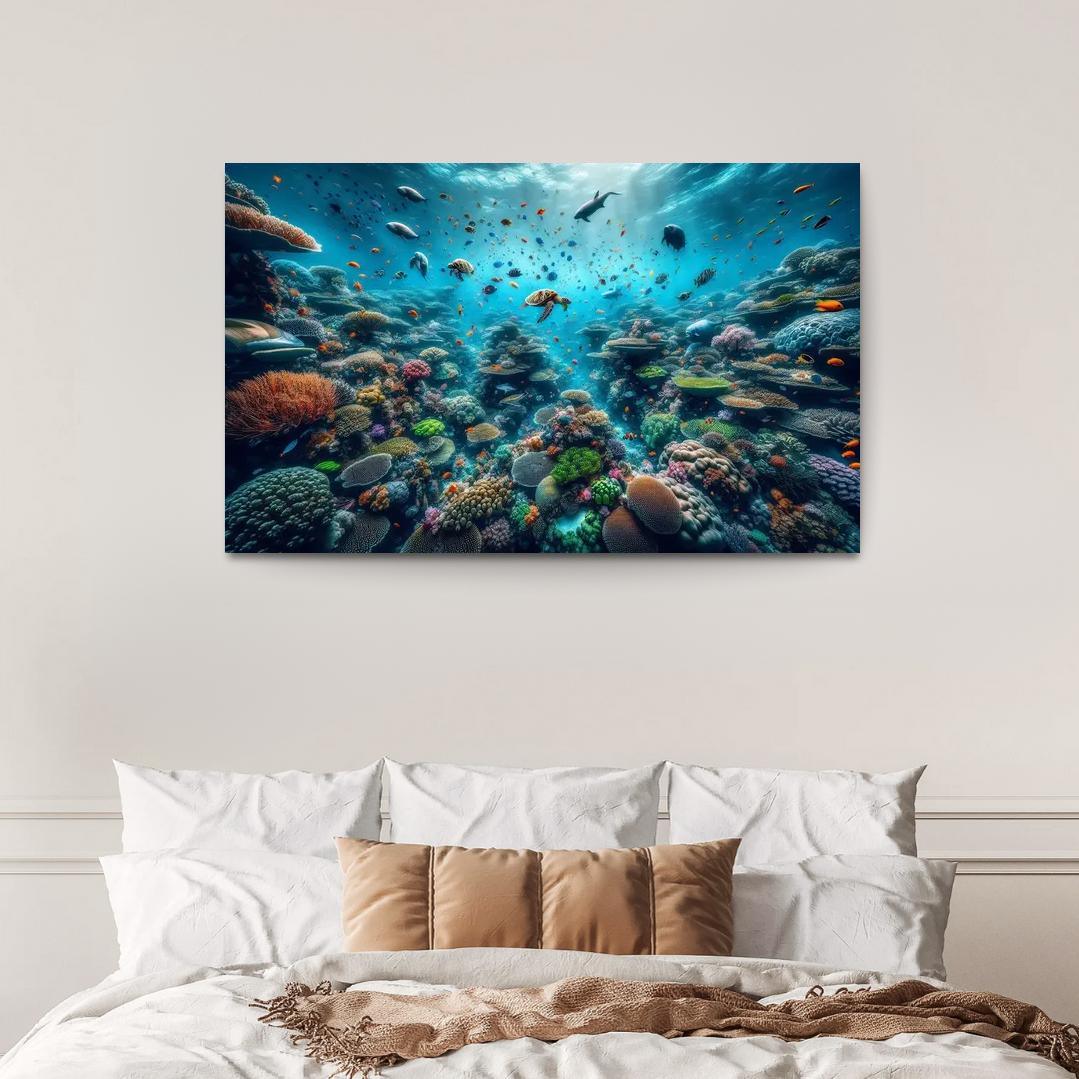 Rainbow Reef Snorkelers' Haven Premium Artwork Frames