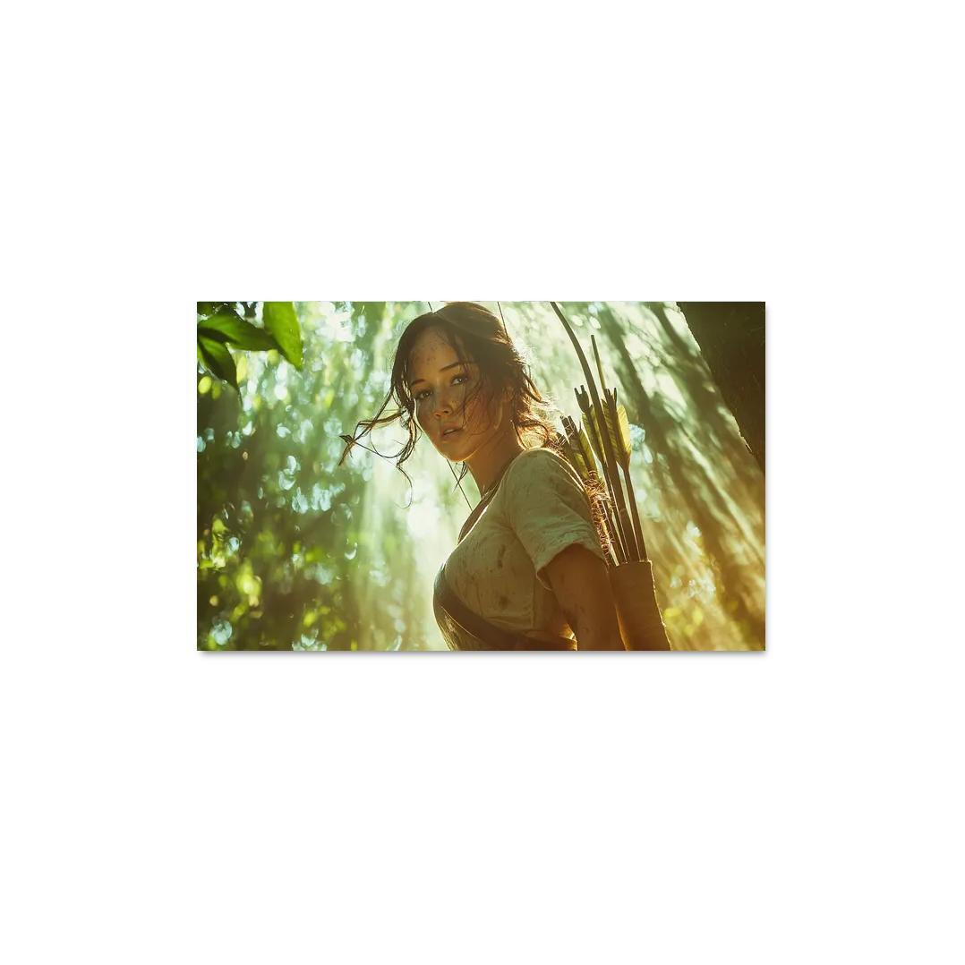 Jennifer Lawrence Fearless In The Hunger Games Arena Framed Paintings