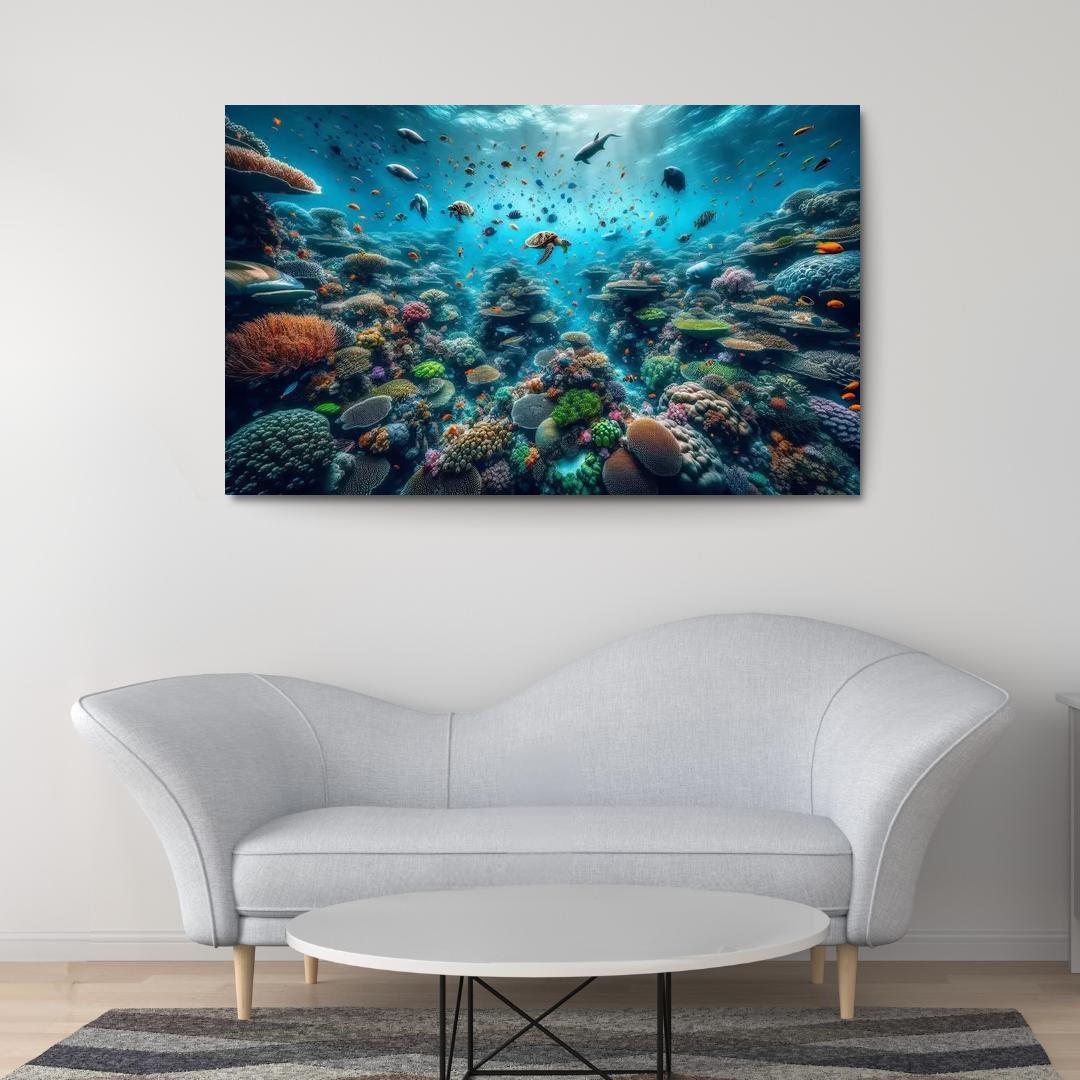 Rainbow Reef Snorkelers' Haven Premium Artwork Frames