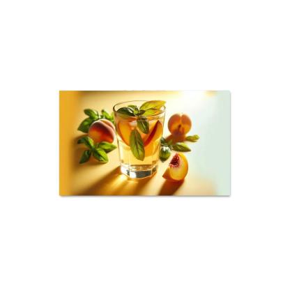 Peach Basil Infused Lemonade 1 Piece HD Canvas Wall Art-Original Frame