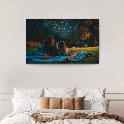 Starlit Moments A Mothers Nighttime Love Custom Paintings Frame
