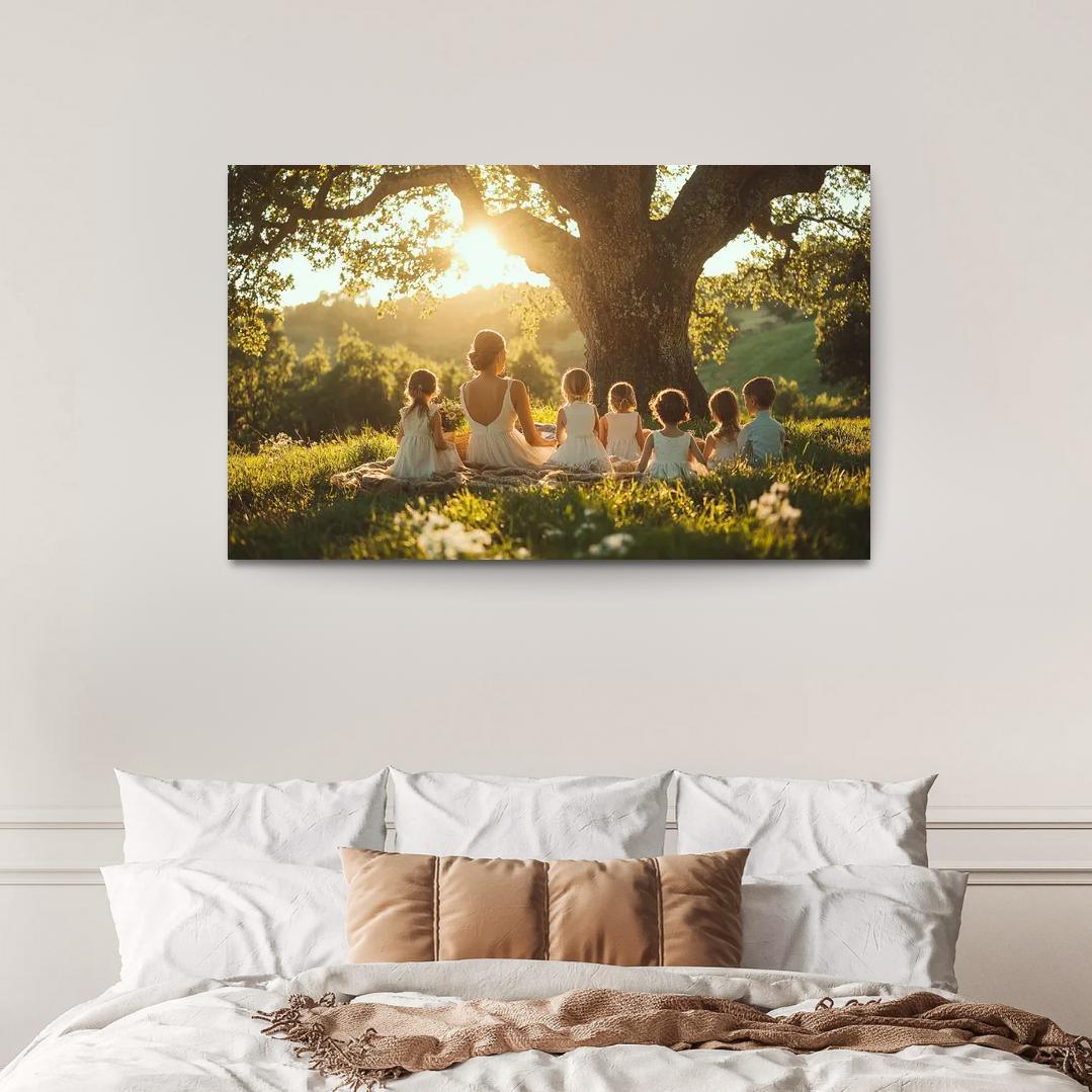 Roots Of Love A Mothers Family Tree Canvas Paintings Frame