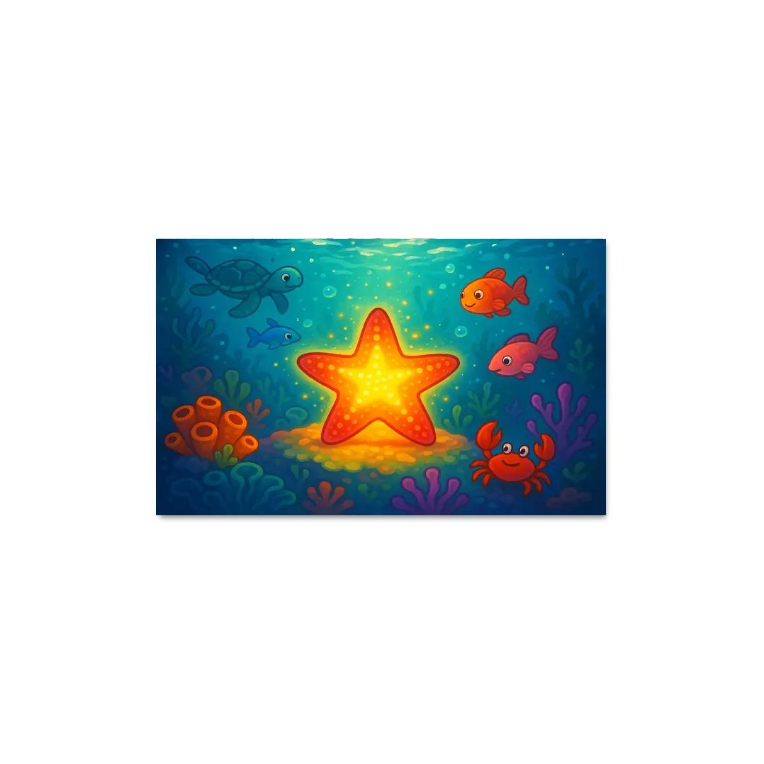 Sparkling Starfish Journey Premium Artwork Frames