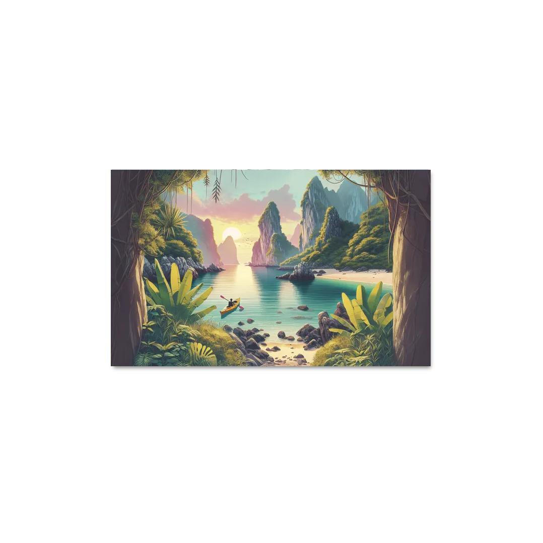 Mystic Waters Kayaking Paradise Premium Artwork Frames