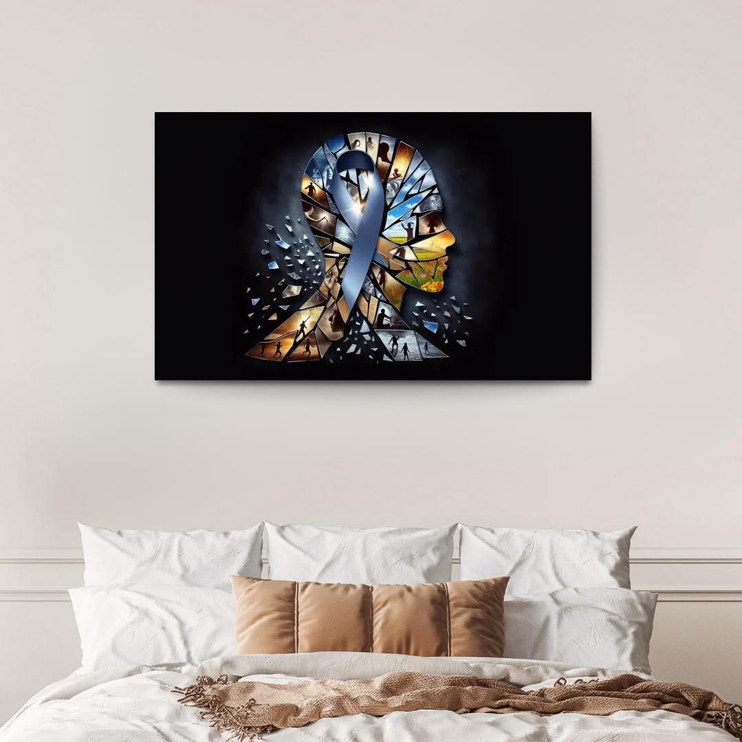 Shattered Silence Advocating for Survivors of Violence 1 Piece HD Canvas Wall Art-Original Frame
