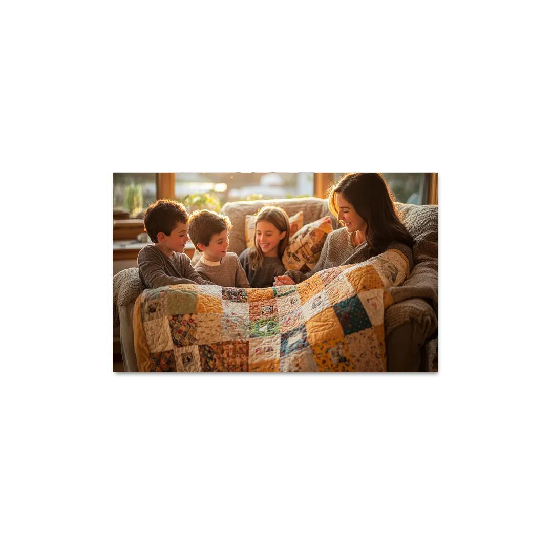 A Quilt Of Memories Stitched With Love Modern Paintings Frame