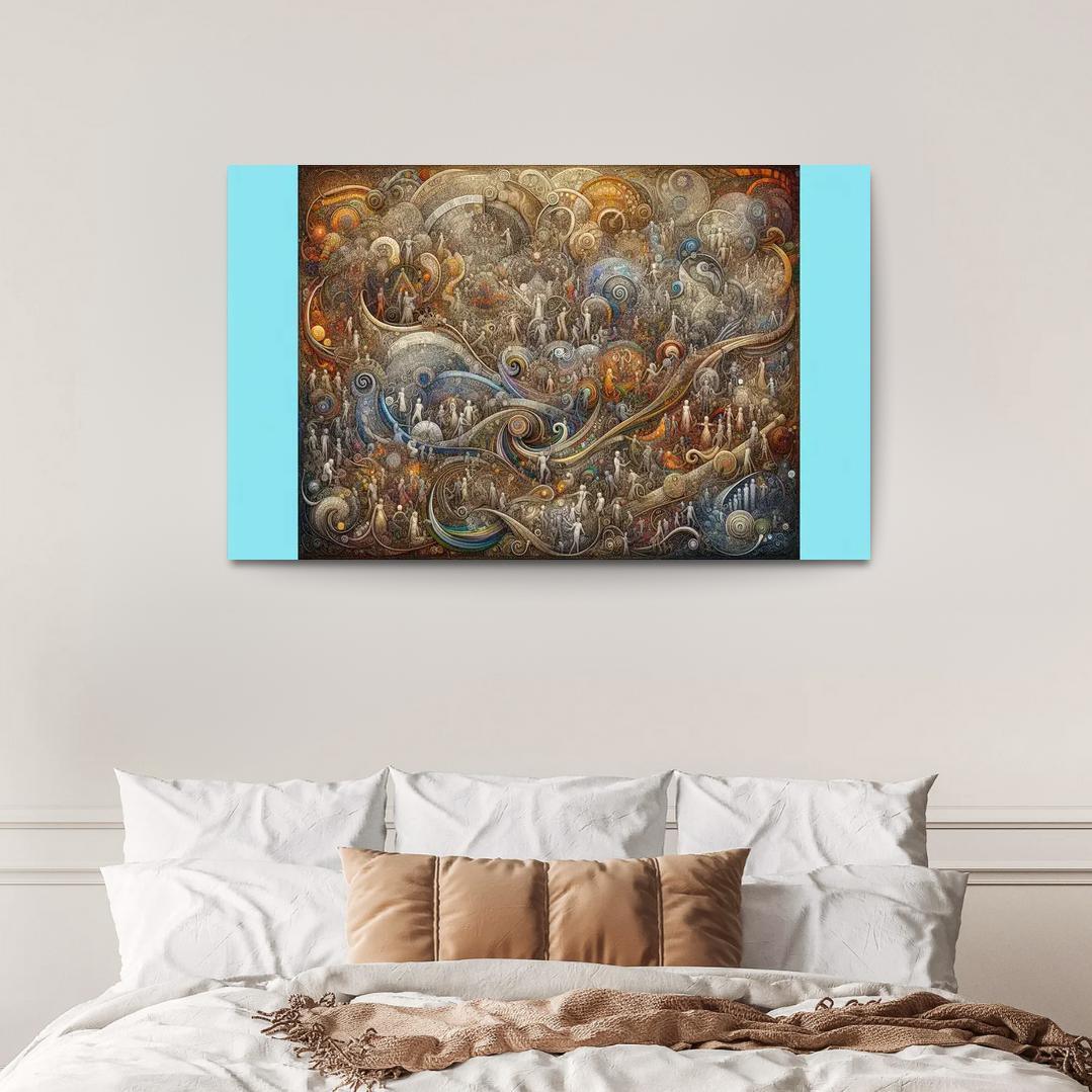 Interwoven Stories of Existence 1 Piece HD Canvas Wall Art-Original Frame