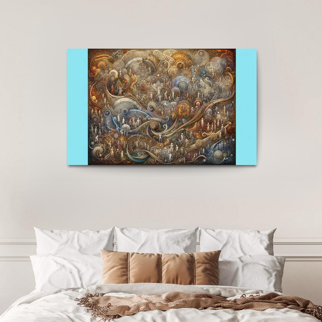 Interwoven Stories of Existence 1 Piece HD Canvas Wall Art-Original Frame