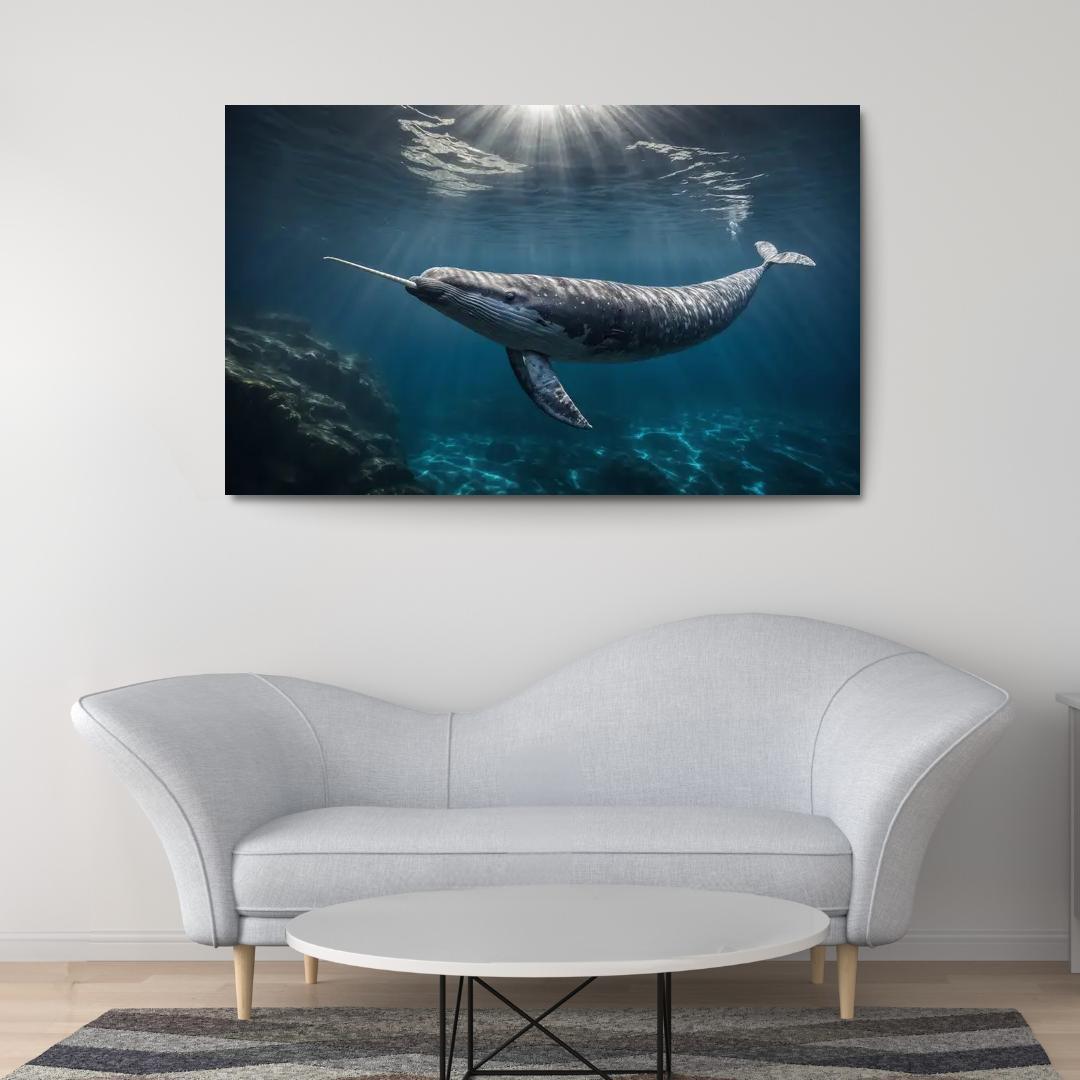 The Enigmatic Narwhal The Unicorn Of The Sea Framed Paintings