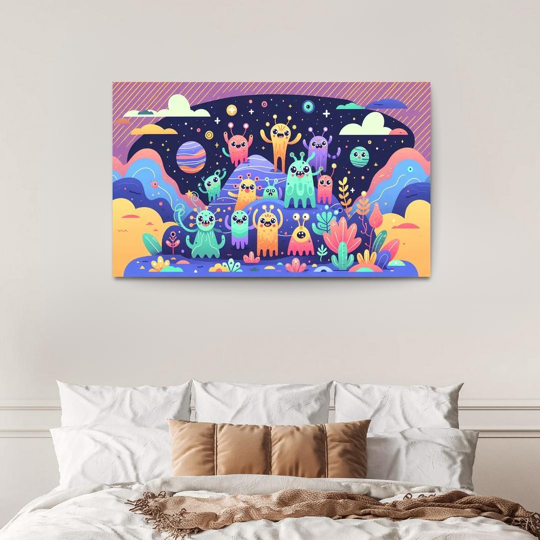 Adventure in Space 1 Piece HD Canvas Wall Art-Original Frame