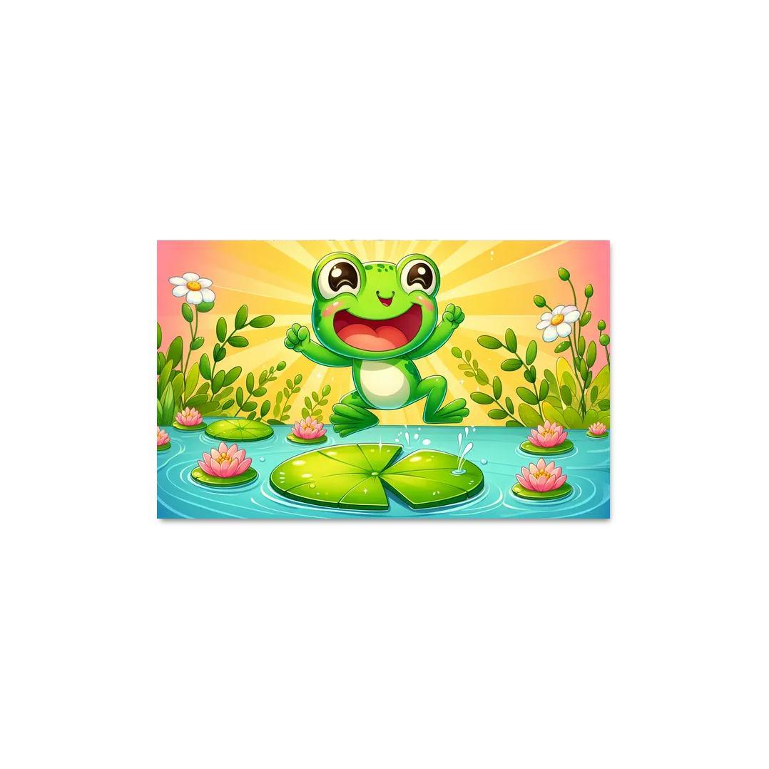 Friendly Frogs - Pond Fun Framed Paintings