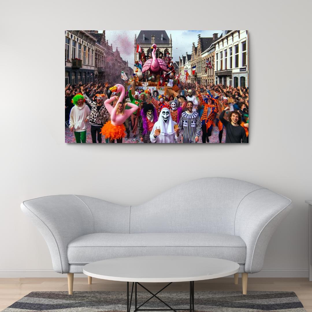 Carnival Of Aalst - Belgium Framed Paintings