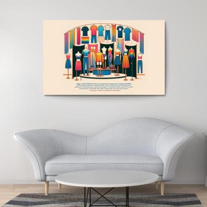 Threads of Identity Navigating Gender and Expression 1 Piece HD Canvas Wall Art-Original Frame