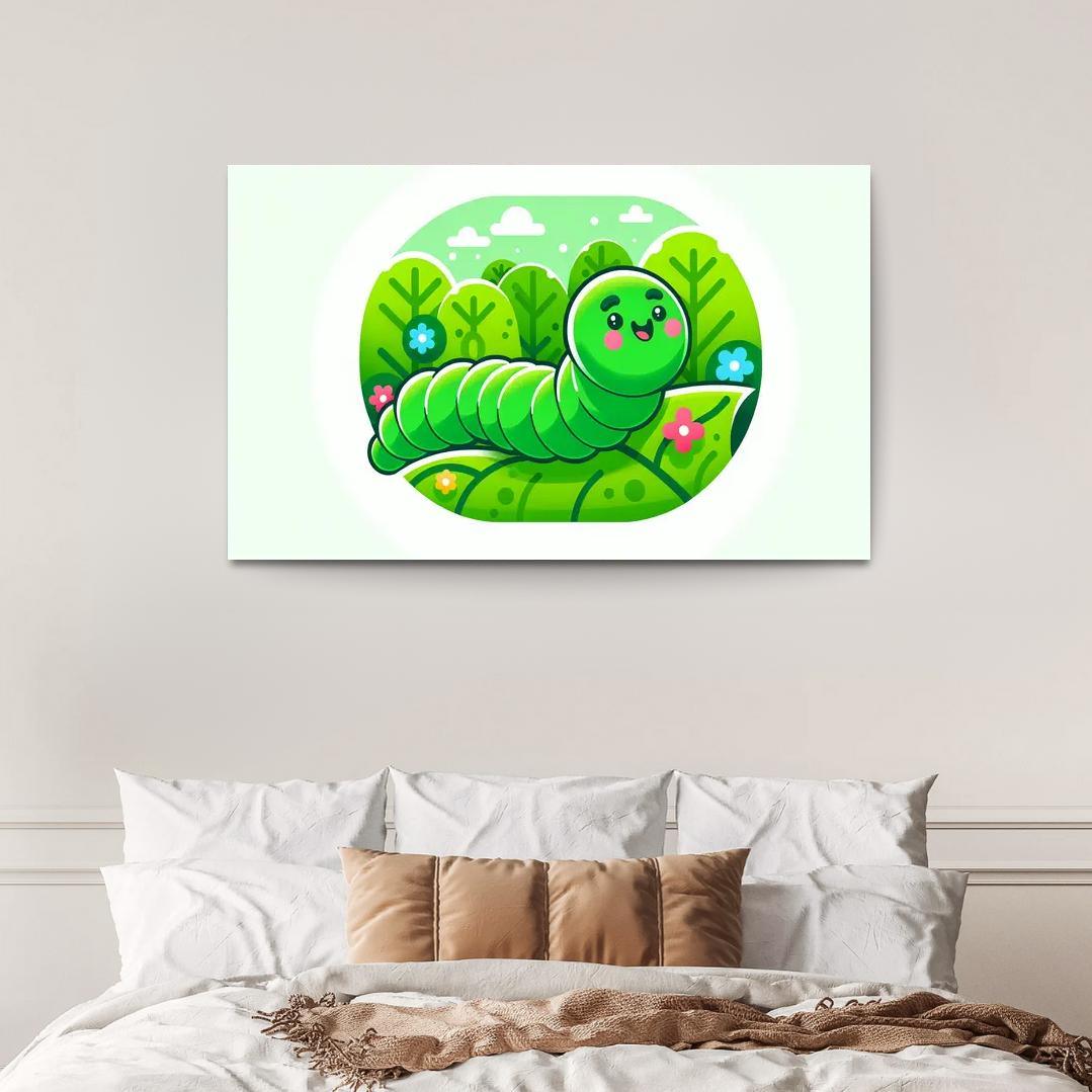 Cute Caterpillar - Nature Explorer Framed Paintings