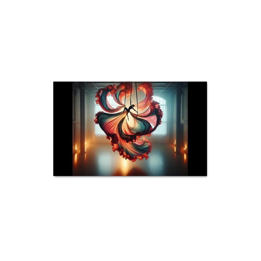 Aerial Silks Dance in the Air 1 Piece HD Canvas Wall Art-Original Frame