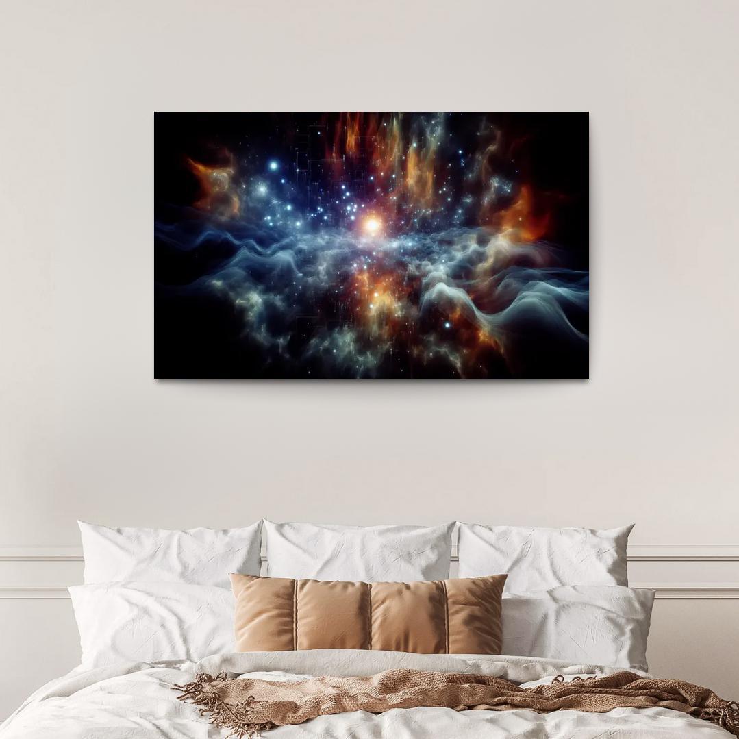 The Marvels Of Cosmic Background Radiation Abstract Paintings Frame