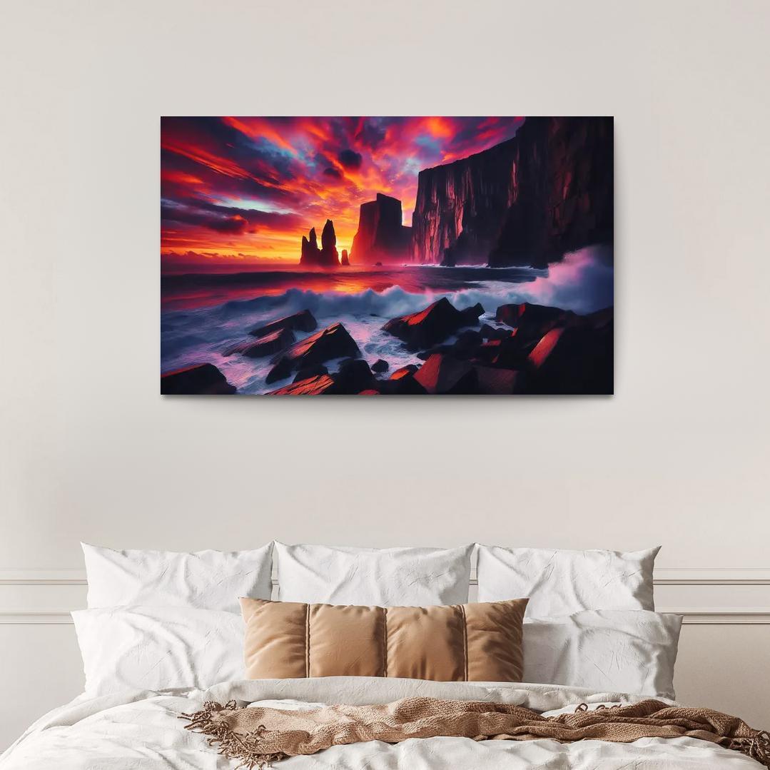 Sunset Cliffs A Photographers Dream Canvas Paintings Frame