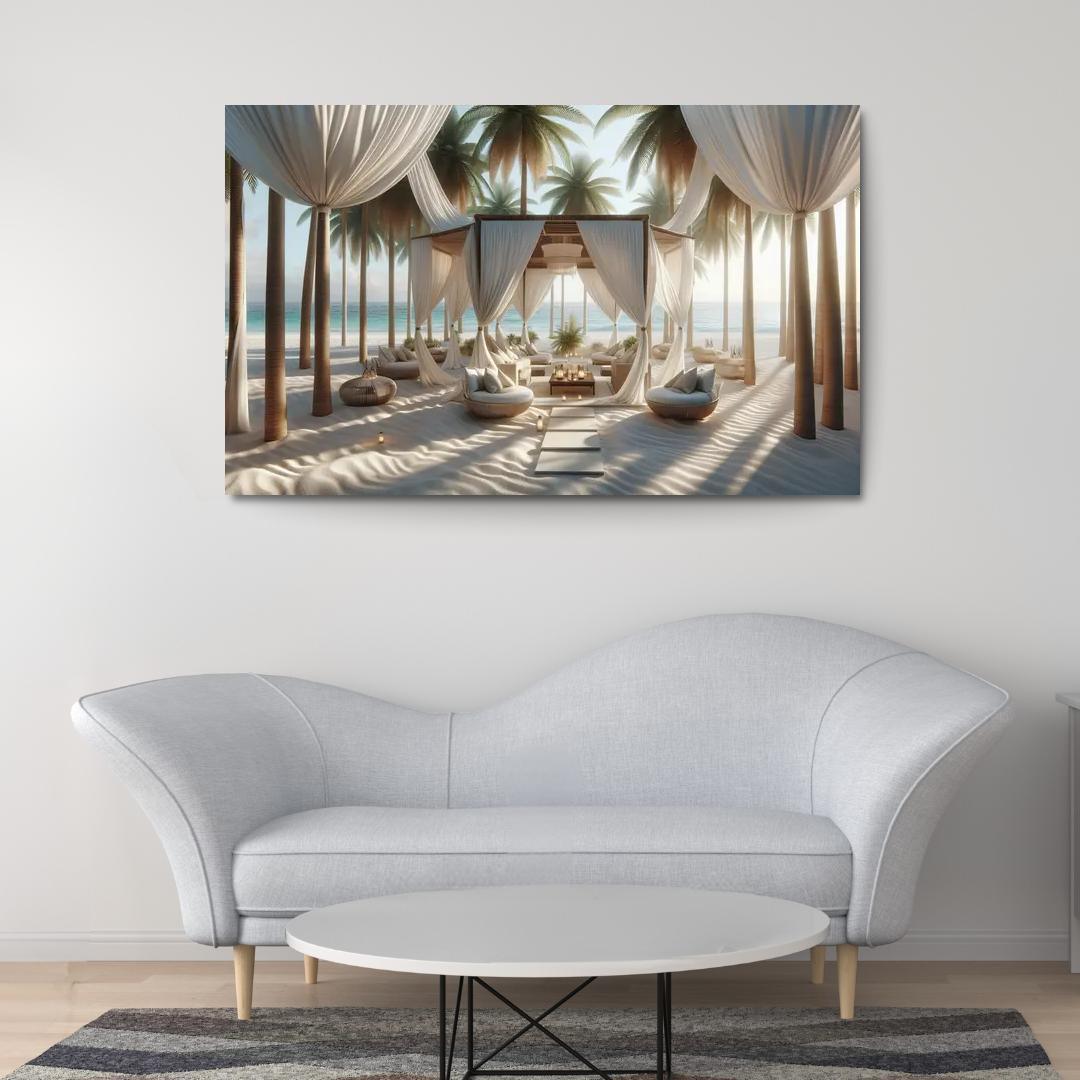 Tropical Oasis Beach And Spa Retreat Premium Artwork Frames