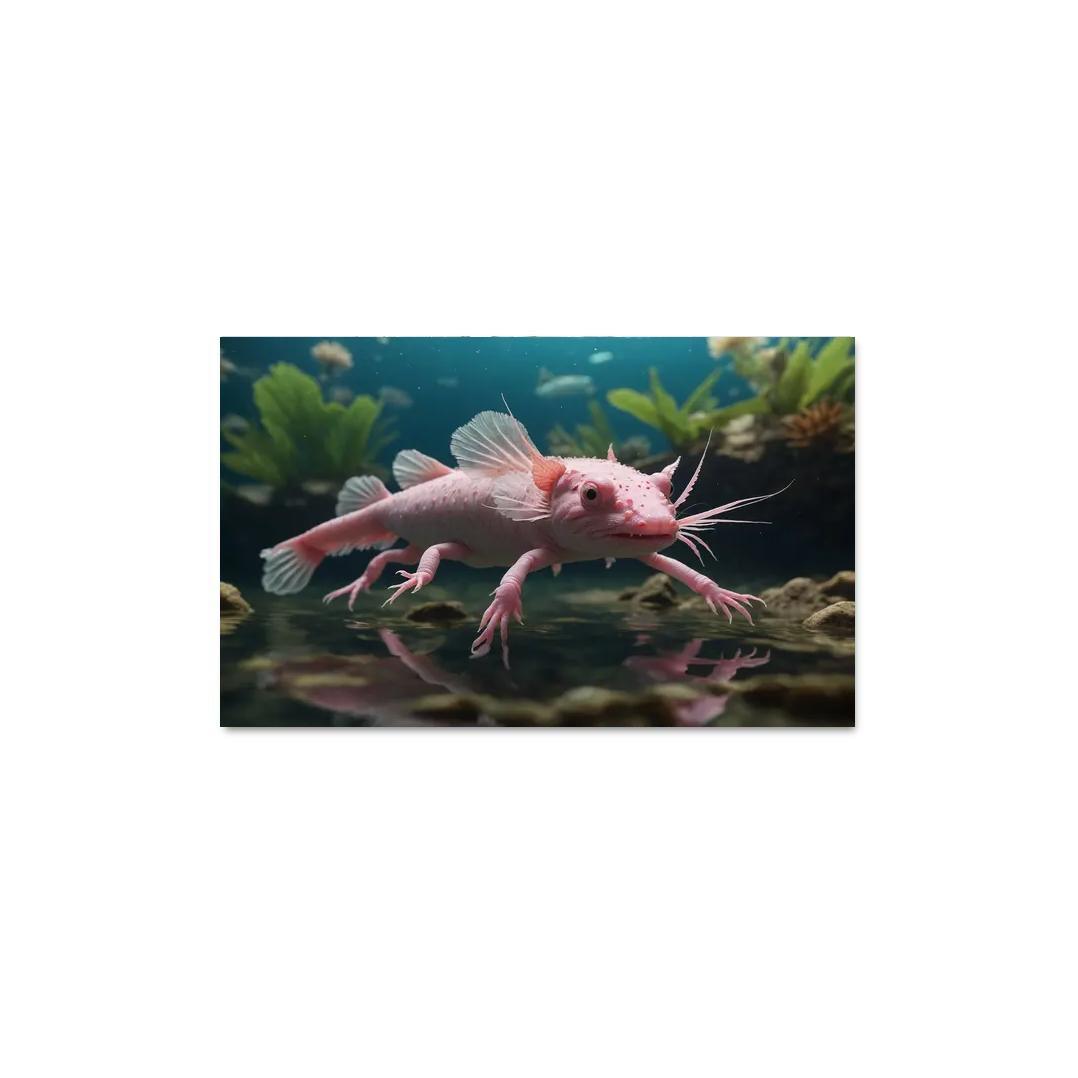 The Whimsical Axolotl Nature's Cute Ambassador Canvas Paintings Frame