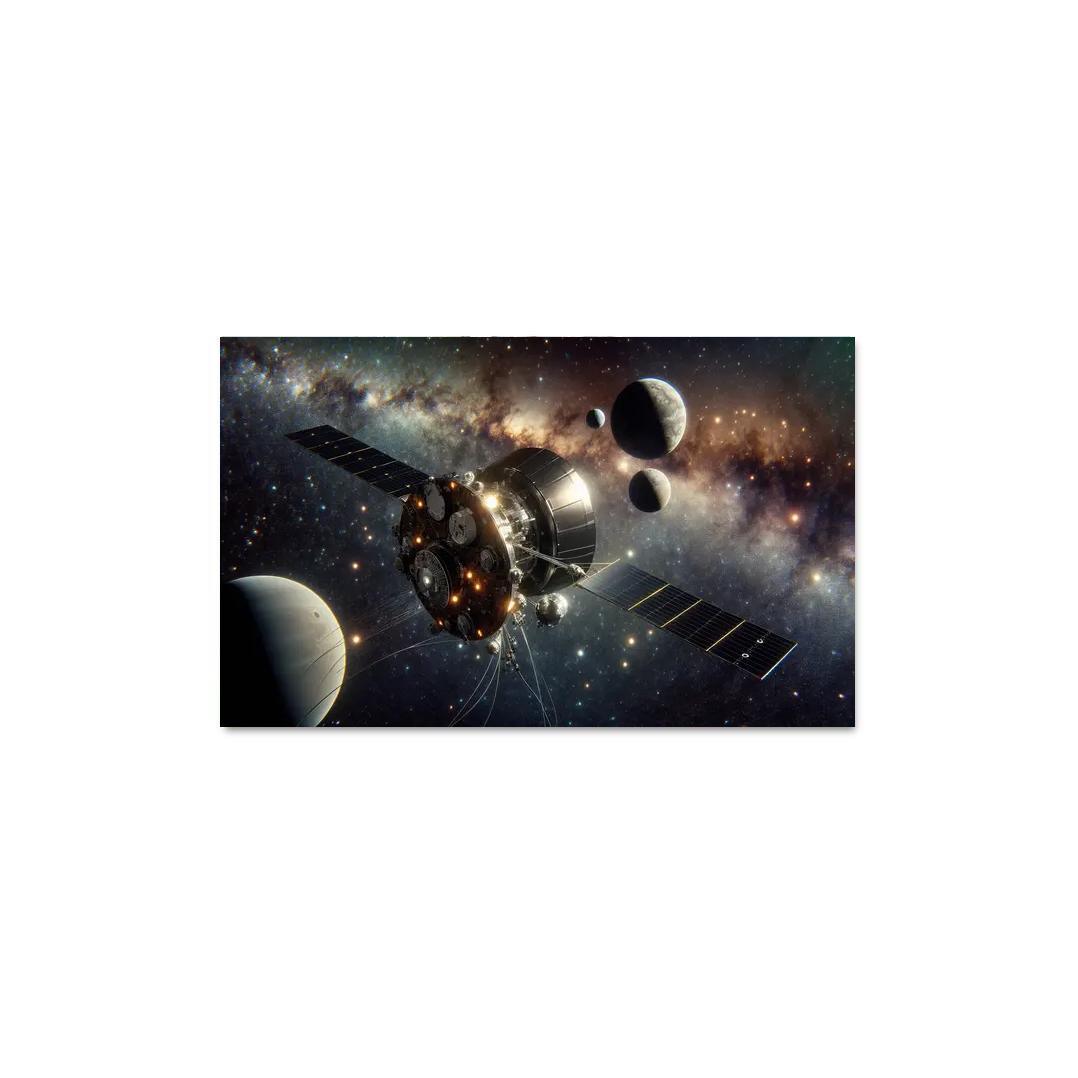 The Journey Of Space Probes A Cosmic Odyssey Abstract Paintings Frame