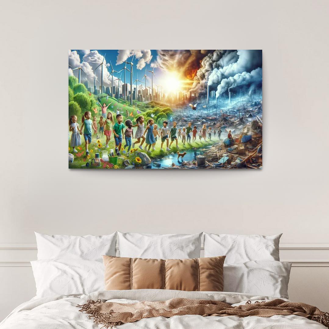 Future Generations Advocating For Climate Action Multi-panel Paintings