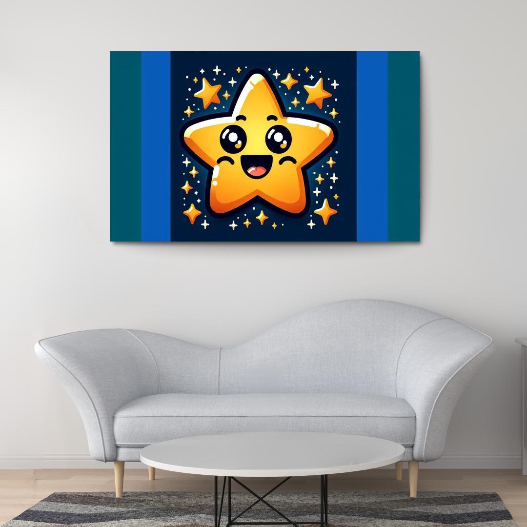 Sparkly Star - Nighttime Magic Framed Paintings