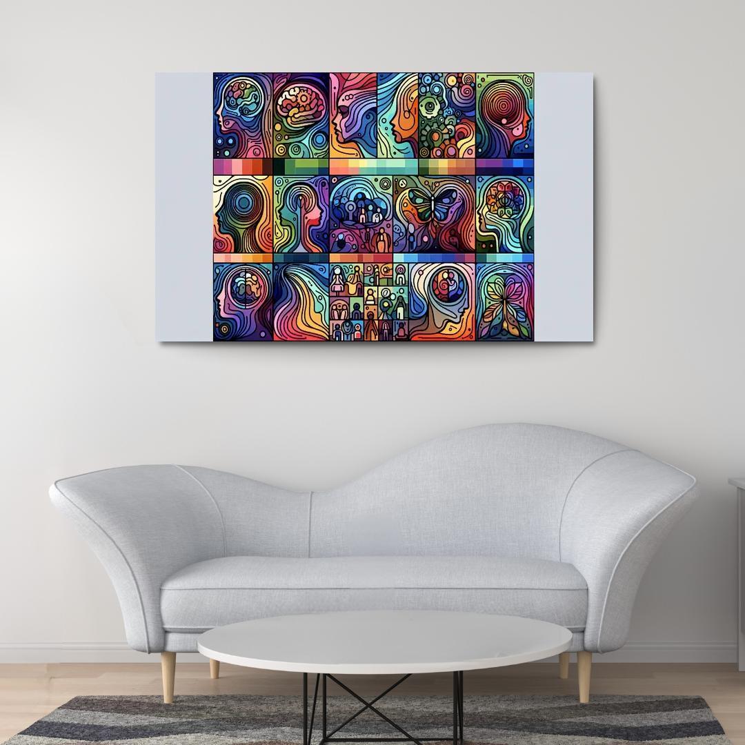 Awakening Awareness Mental Health Advocacy Through Art Multi-panel Paintings