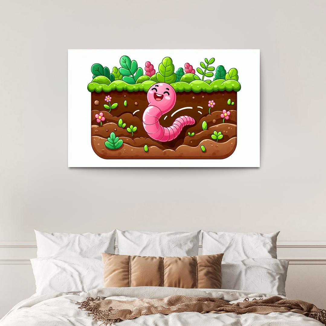 Wiggly Worm Modern Paintings Frame
