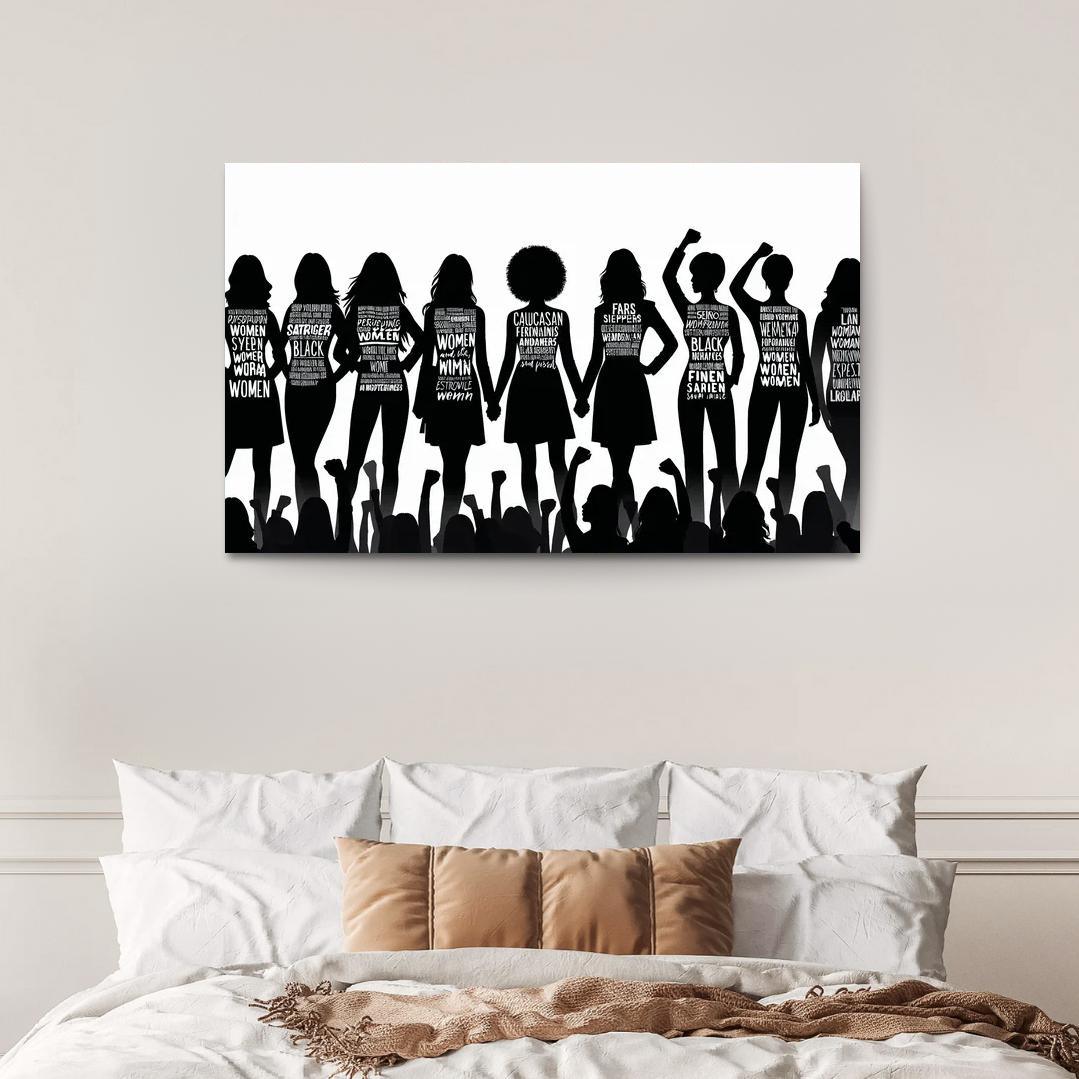 Voices of Change Empowering Women through Art 1 Piece HD Canvas Wall Art-Original Frame