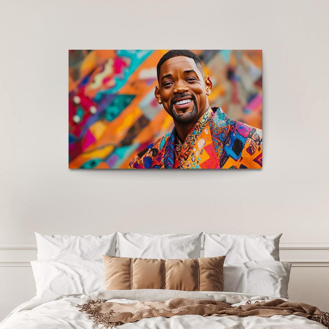 Will Smith Uniting Worlds With The Fresh Prince Charm Framed Paintings