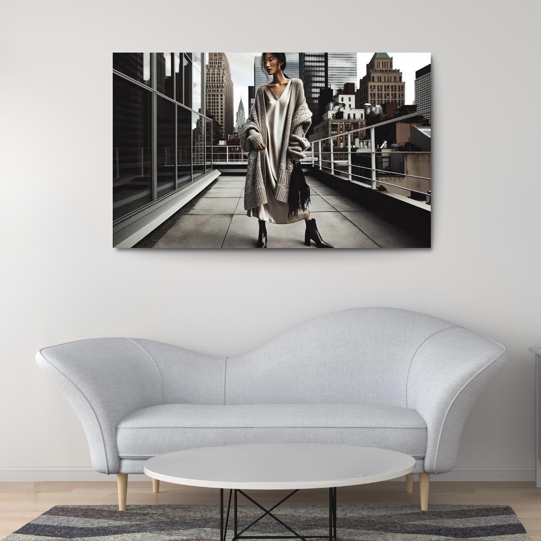 Layered Textures Combining Fabrics 1 Piece HD Canvas Wall Art-Original Frame