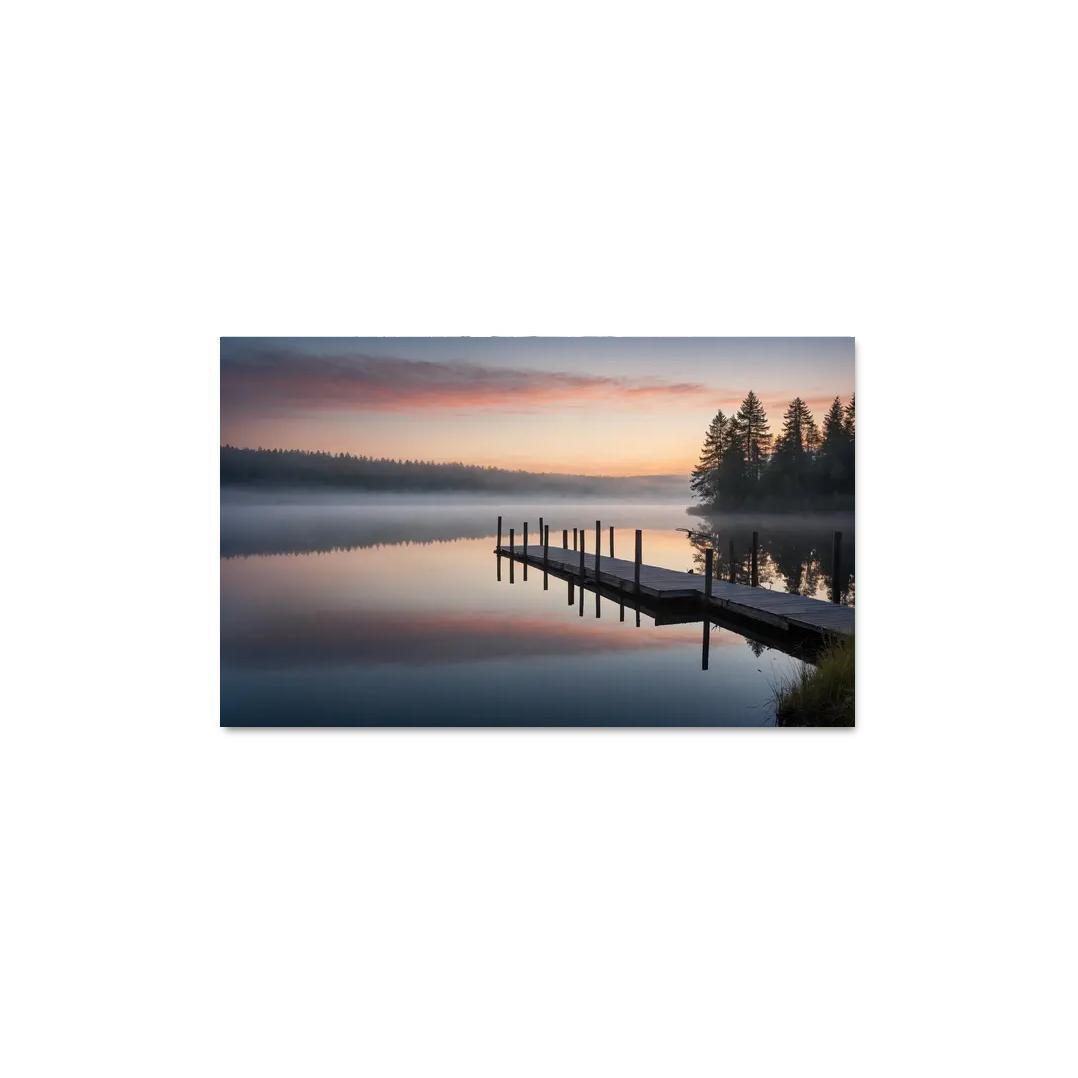 The Tranquil Horizon Of Still Waters Oil Paintings Frame