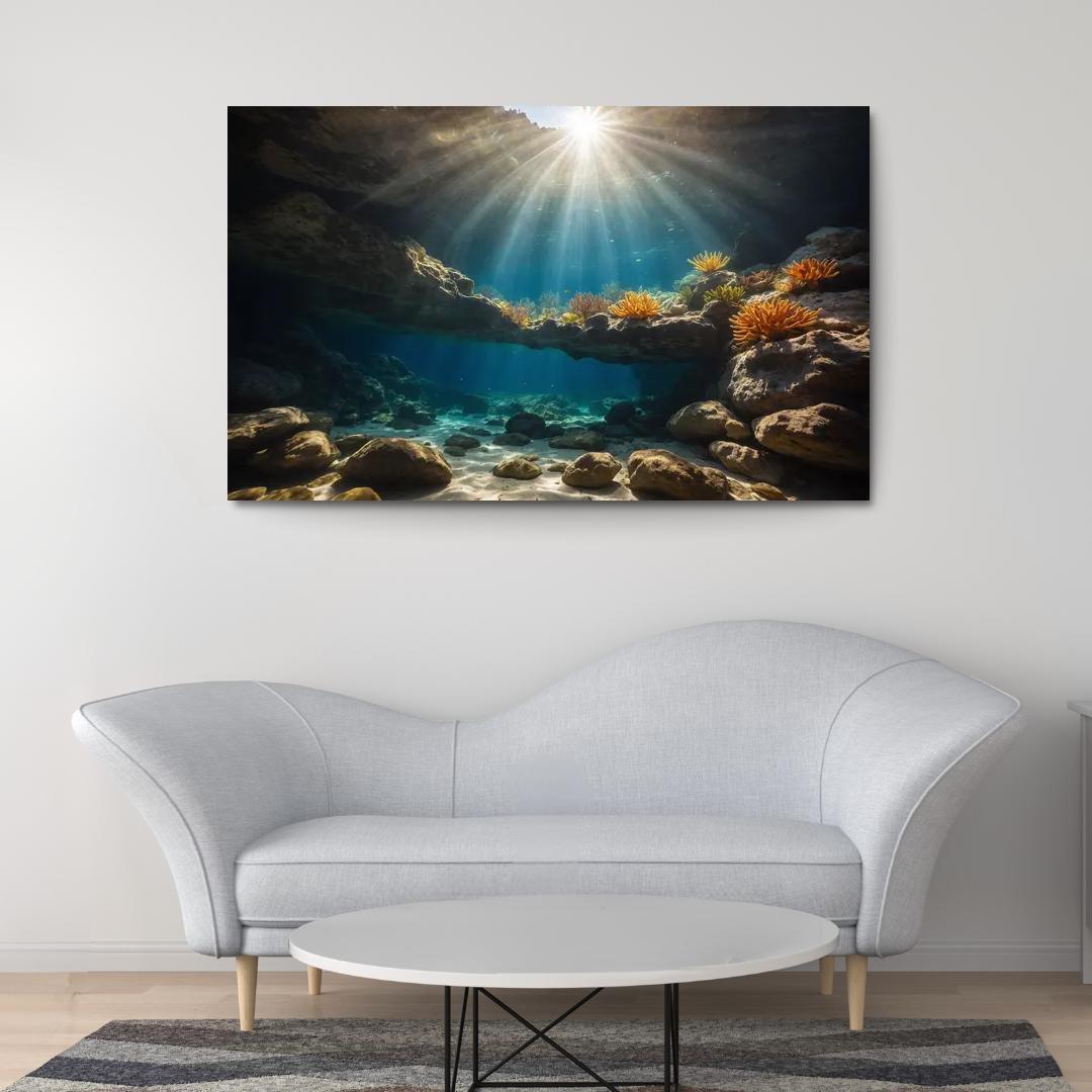The Inspiring Depths Of Crystal Clear Waters Multi-panel Paintings